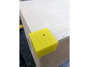 1 pulgada esquina agujero perforar guía rail caja cajón mano herramienta plantilla 3d print model - Mito3D
