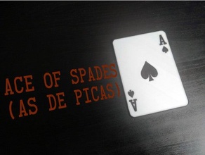 ace spades baraja card carta cartas picas poker replacement 3d print model - Mito3D