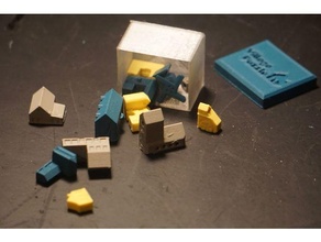 villaggio puzzle Natale vacanze micro pacchetto 3d print model - Mito3D