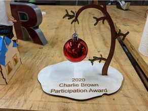 láser cortar charlie marrón árbol Navidad Corte laser 3d print model - Mito3D