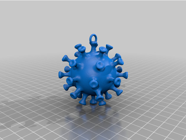 Corona Ornament 3D print model - Mito3D