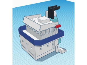 Kabine + Geländer Freeship Demo Schiffe Überbau 3d print model - Mito3D