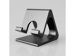 phone stand cable passthrough desk 3d print model - Mito3D
