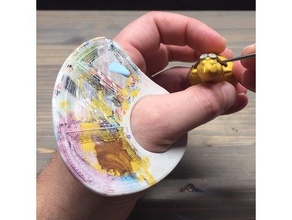 menue peindre palette art mini miniature miniatures outil 3d print model - Mito3D