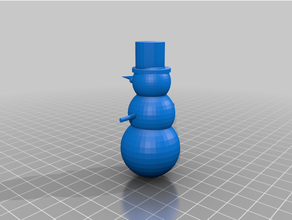 cute snowman 3d print model - Mito3D