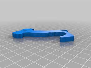 contactless door opener italy-shaped keychain antivirus covid-19 italy 3d print model - Mito3D