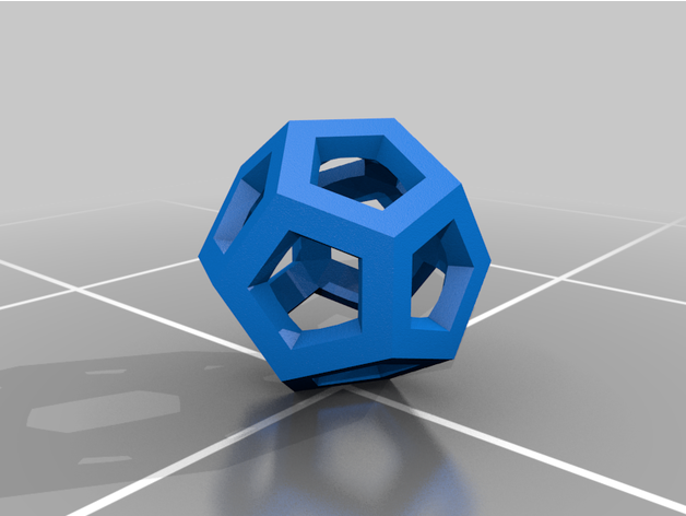 dodecahedron 1 3d geometri matematik Sanat platonik katı 3D print model - Mito3D