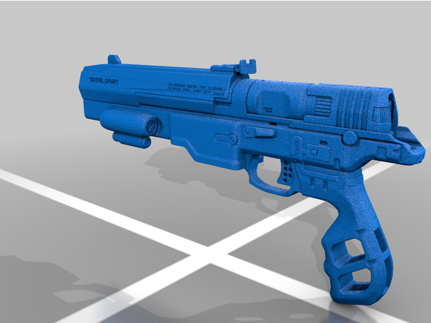 Johnny Silberhand Pistole Malorianer Waffen 3516 Cyberpunk 2077 3D print model - Mito3D