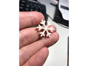 letter board snowflake fixed 3d print model - Mito3D