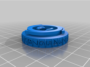 cifra decodificador roda César ceasar cipher ring anel mudança 3d print model - Mito3D