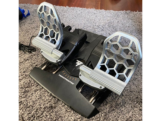 cadetti remixato Thrustmaster tflight timone pedali 3D print model - Mito3D