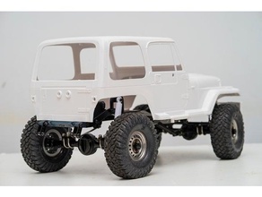 rc4wd trail finder 2 swb rear stretch mount jeep wrangler rockcrawler trailfinder2 3d print model - Mito3D