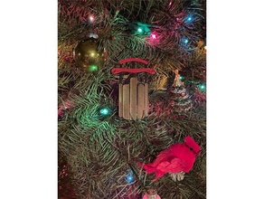 sled christmas tree ornament 3d print model - Mito3D