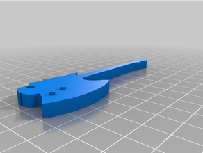 guitar axe keychain 3d print model - Mito3D