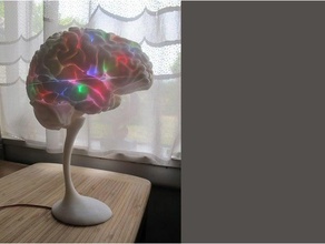 brain lamp pyschedelic christmas led strip paranormal psychic spirit 3d print model - Mito3D