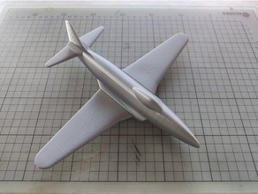 simple p-80 shooting star airplane fighter jet lockheed spiralized vase mode ww2 3d print model - Mito3D