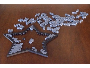 scintillio stella puzzle procedurale piastrellatura 3d print model - Mito3D