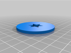star shaped cookie press disc bakingcookies baking tools 3d print model - Mito3D