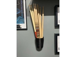 drumstick wallmount drum rock stick 3d print model - Mito3D