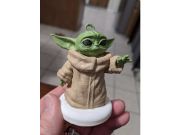 grogu keychain ornament baby yoda mandalorian star wars 3D print model - Mito3D