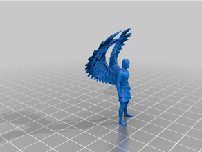 angel aashimar dnd dungeons dragons miniature tabletop wings 3d print model - Mito3D