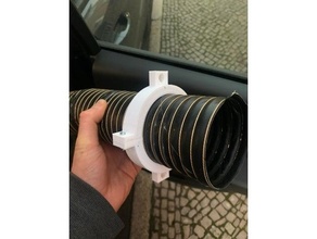 warmluftschlauchhalter air chaud tube titulaire soutien 80mm teckel chauffage chauffe eau rooftent schlauch 3d print model - Mito3D