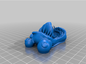 el pud puddle monster fridge magnet design creature resin printer zbrush 3d print model - Mito3D