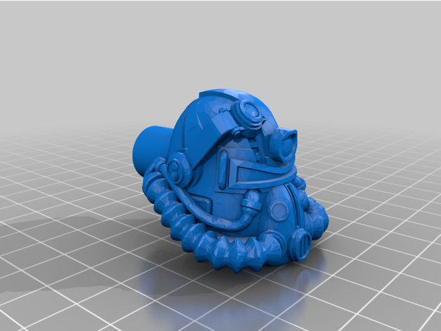 fallout power armor helmet knob handle 3D print model - Mito3D