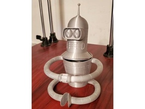 bender pen holder remix desktop futurama organizer robot 3d print model - Mito3D