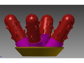gants chien bottes séchoir abs tuyau compatible gant animaux domestiques 3d print model - Mito3D