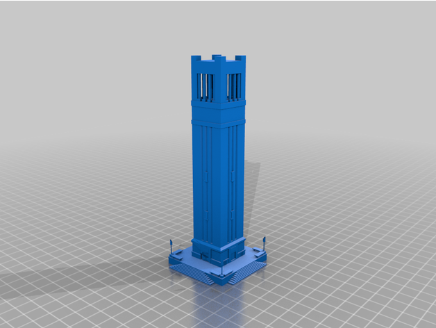 Denkmal Glockenturm nc ncsu Norden Carolina Wolfsrudel 3D print model - Mito3D