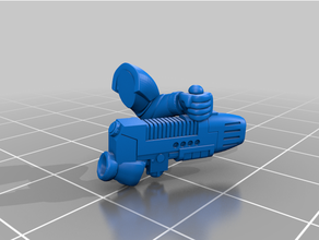 semplice plasma pistola 2 pezzo remixare 3d print model - Mito3D