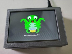 perfect match raspberry pi 3b + waveshare 35 inch touch lcd enclosure case octopi 3d print model - Mito3D