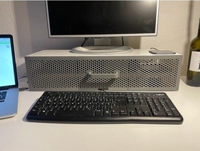 magnetic monitor rack desk desktop stand display honeycomb office 3d print model - Mito3D