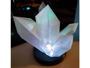 parıltılı kristal Lamba kristaller parlamak ışık Led rgb tealight Kulp destek 3d print model - Mito3D