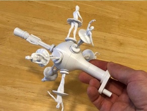 casse Noisette suite mécanique jouet ballerine ballet biseau équipement Noël Fée engrenages 3d print model - Mito3D