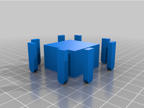truetiles 2x2 magnético base separar 3mm 3d print model - Mito3D