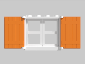 Lego compatible ventana persianas edificio bloques construcción juguetes obturador juguete 3d print model - Mito3D