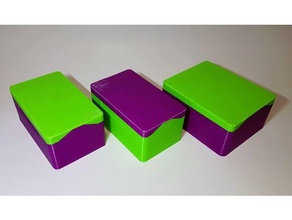 pièces boîte entaillé couvercle récipient espace rangement 3d print model - Mito3D