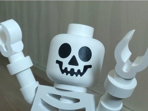 face decal giant lego skeleton 3d print model - Mito3D