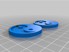 yin yang boucles d'oreilles 3d print model - Mito3D