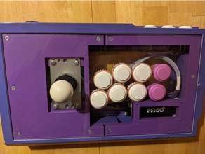 stick luta montagem suporte videogames botão gabinete controle video game bastão retro 3d print model - Mito3D