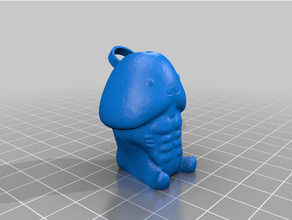 muscular ding chaveiro chaveiros Michael Reeves musculoso 3d print model - Mito3D