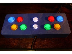 arcade button macro box arduino buttonpad buttons accessories discord hotkeys keyboard macropad streamdeck streaming 3d print model - Mito3D