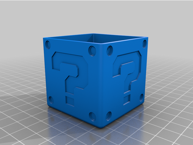 mario cube commutateur biseauté 3D print model - Mito3D