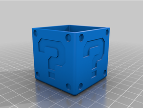 Mario cubo interruttore smussato 3d print model - Mito3D