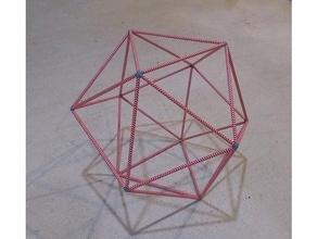 icosahedral vertex connector art d20 icosahedron math 3d print model - Mito3D