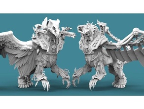 egyptian sphinxes 40k chaos egypt kings sons tomb warhammer 3d print model - Mito3D