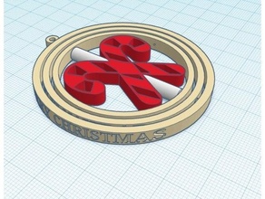 candy canes gyro 3d print model - Mito3D