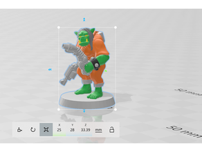 Star Ork Mechaniker dnd weiblich Gaming Miniatur Rollenspiel Sternsucher Tischplatte ttrpg Wargaming 3d print model - Mito3D